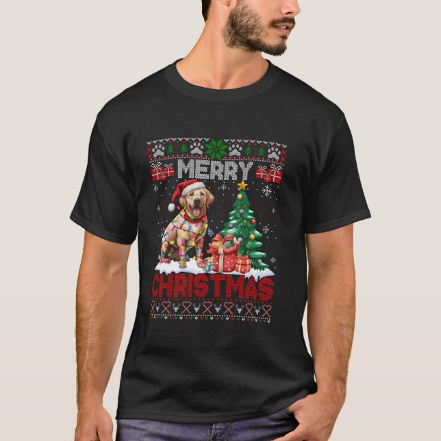 Merry Christmas Labrador Retriever Lovers Ugly Xma T-Shirt (Front)