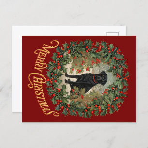 Merry Christmas Labrador Retriever Postcard