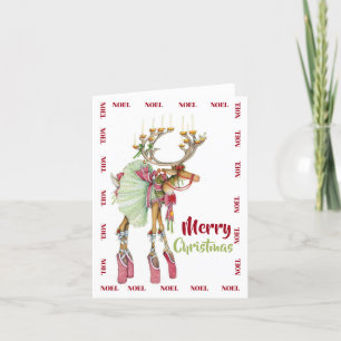 Merry Christmas - Laced-Up Ballerina Holiday Card