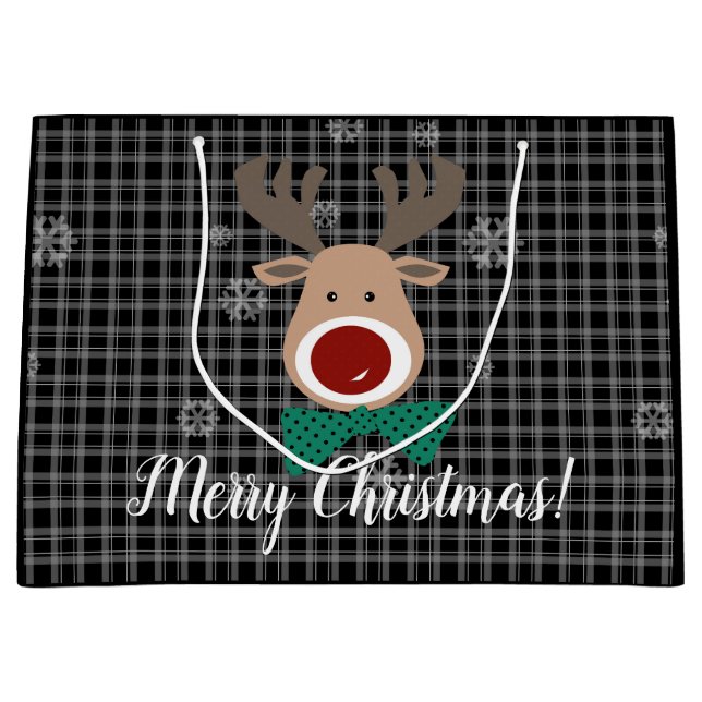 Merry Christmas!   Large Gift Bag (Front)