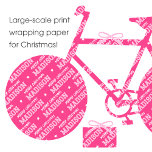 Merry Christmas Large Scale Custom Name Pink Wrapping Paper<br><div class="desc">Elevate your gift-giving this Christmas with a personalized name wrapping paper. This large-scale pattern showcases the recipient's name in stylish typography, with classic block-style lettering and star motifs. The 'Merry Christmas' phrase can also be customized or changed to suit other celebrations. A retro vintage style that's suitable for all ages,...</div>