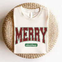 Merry Christmas Leopard Print Green Red