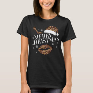 Merry Christmas leopard print women’s T-Shirt