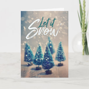 Merry Christmas Let it Snow Holiday Card