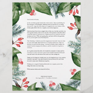 Merry Christmas Letter Template Letterhead
