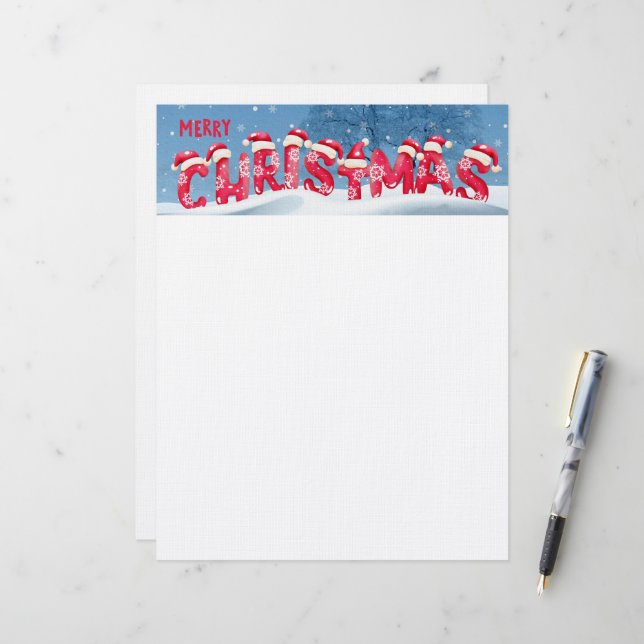 Merry Christmas Letterhead (Front/Back In Situ)