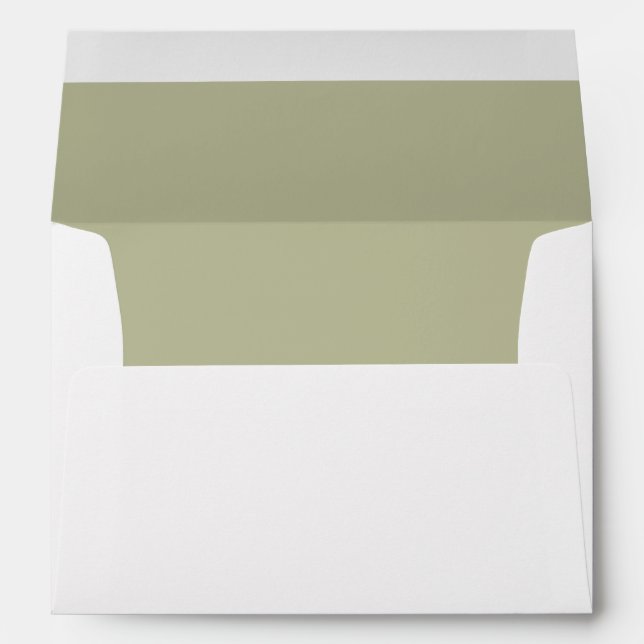 Merry Christmas Light Green 5x7 Return Address Envelope (Back (Bottom))