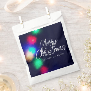 Merry Christmas Lights Favour Bag
