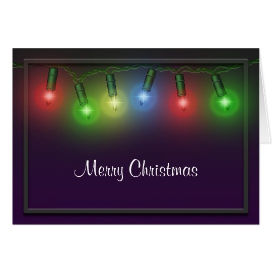 Merry Christmas Lights Greeting Card