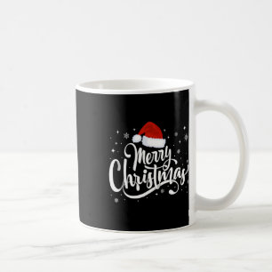 Merry Christmas Lights Red Santa Hat Xmas Family  Coffee Mug