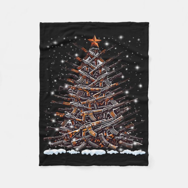 Merry Christmas Lights Red Santa Hat Xmas Family M Fleece Blanket (Front)