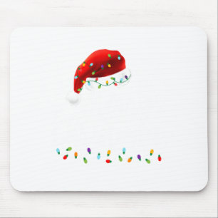 Merry Christmas Lights Red Santa Hat Xmas Family M Mouse Pad