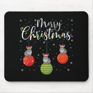 Merry Christmas Lights Santa Hat Ka Ugly Xmas T Sh Mouse Pad