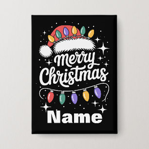 Merry Christmas Lights Santa Hat Personalized Gift