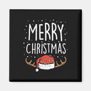 Merry Christmas Lights Santa Hat Xmas Family Men W Magnet