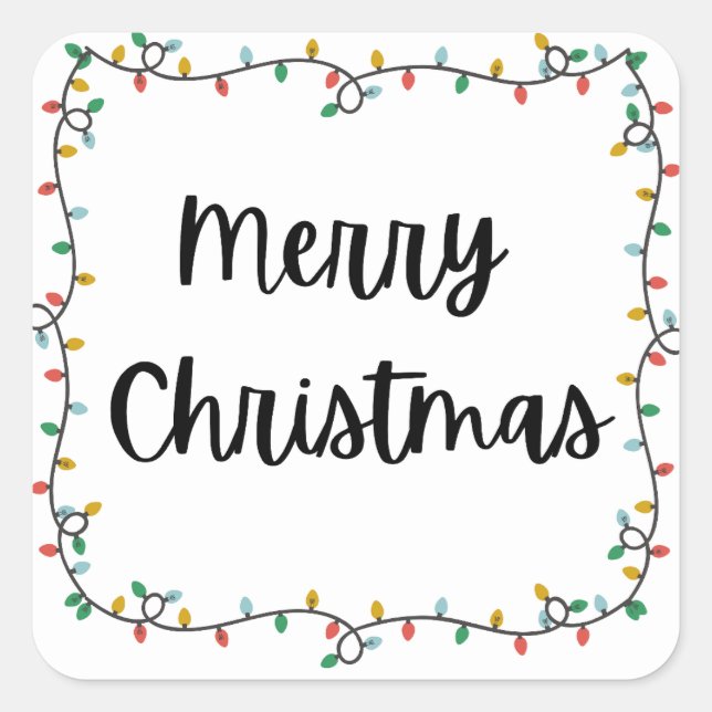 Merry Christmas lights Sticker (Front)