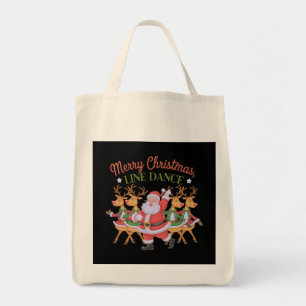 Merry Christmas Line Dance Celebrate the Season Tote Bag