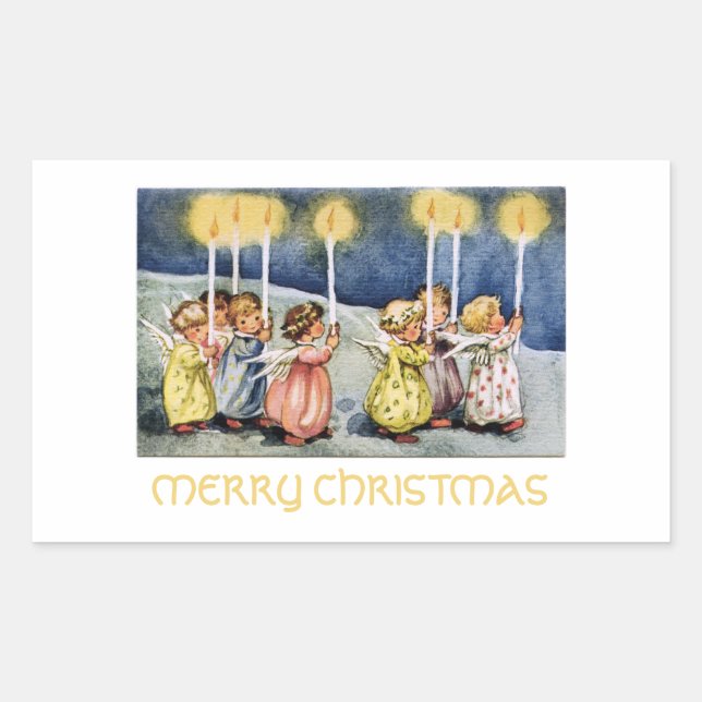 Merry Christmas Little Angels Sticker (Front)