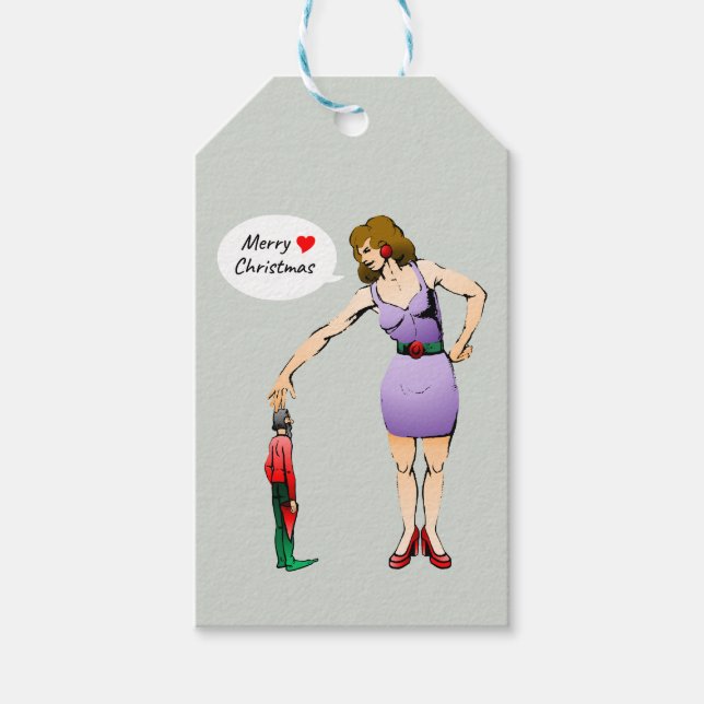 Merry Christmas Little Elf Gift Tags (Front)