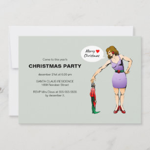 Merry Christmas Little Elf Party Invitation