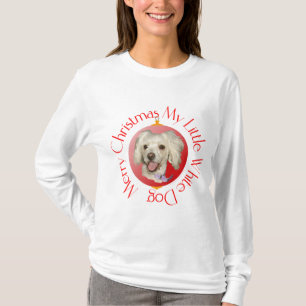 Merry Christmas Little White Dog Poodle / Bichon T-Shirt