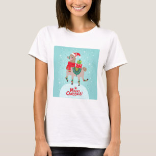 Merry Christmas Llama T-Shirt