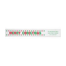 Merry Christmas -Long Return Address Label