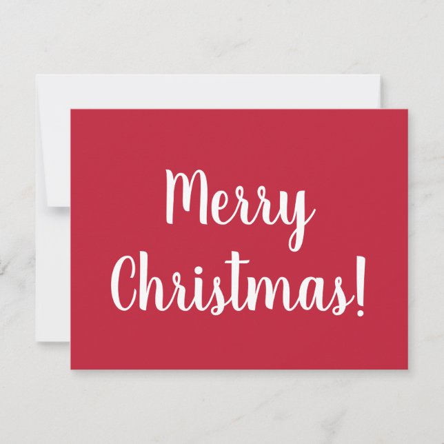 Merry Christmas Love From Santa Personalized Red Holiday Card (Front)