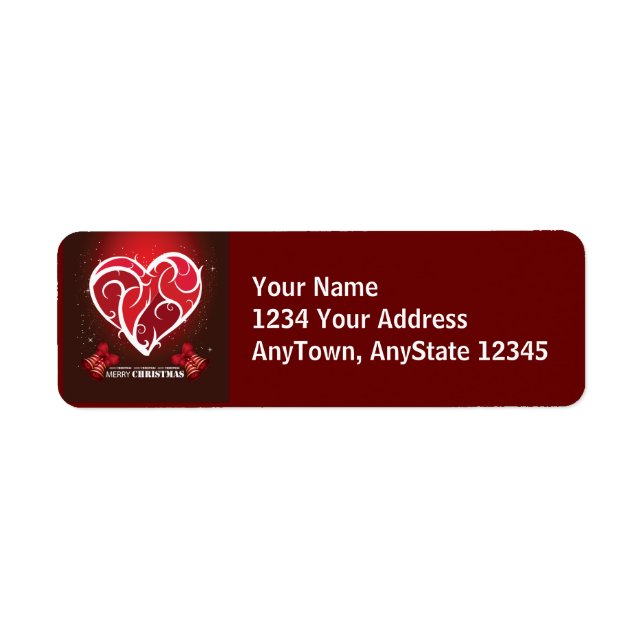 Merry Christmas Love Heart Template (Front)