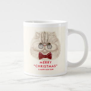 Merry Christmas Lovely Cat Jumbo Mug