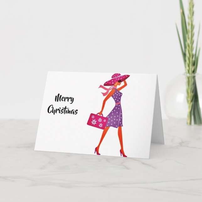 MERRY CHRISTMAS ***LOVELY LADY*** HOLIDAY CARD (Front)
