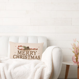 MERRY CHRISTMAS LUMBAR PILLOW