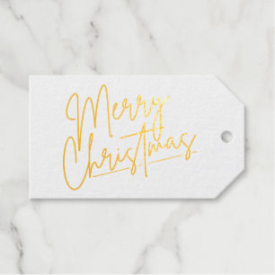 Merry Christmas Luxe Gold Gift Tags