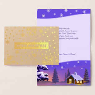 Merry Christmas. Luxury Foil-Pressed Cards