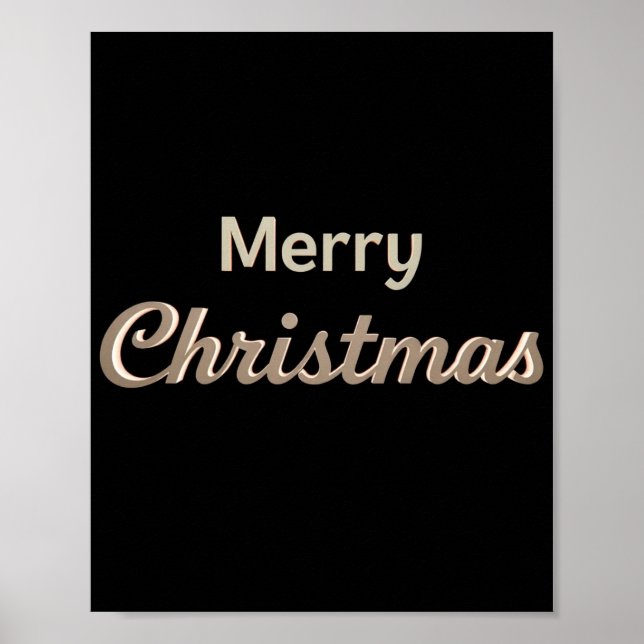 Merry Christmas Luxury Typography Poster 01 (Devant)