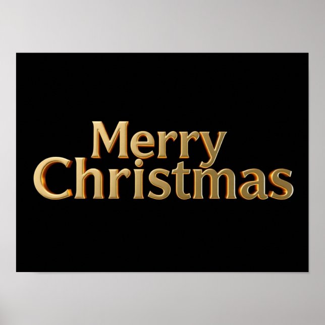 Merry Christmas Luxury Typography Poster Paper H11 (Devant)