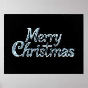 Merry Christmas Luxury Typography Poster Paper H18