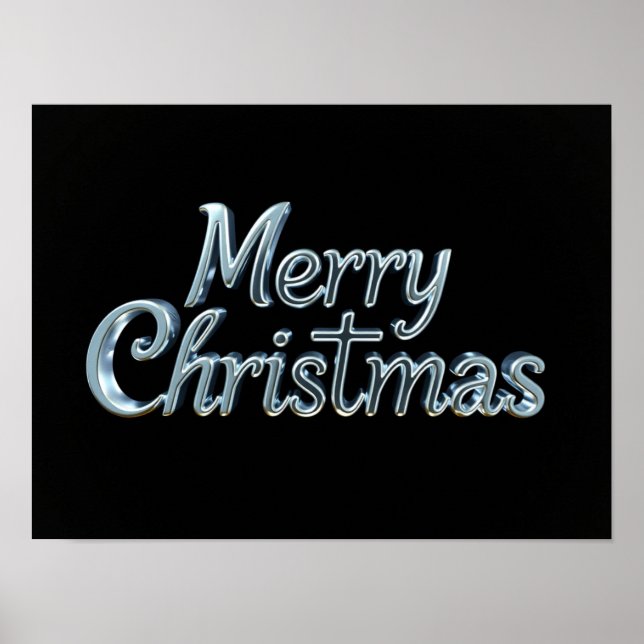 Merry Christmas Luxury Typography Poster Paper H18 (Front)