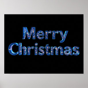 Merry Christmas Luxury Typography Poster Paper H21