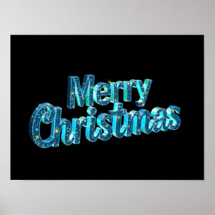 Merry Christmas Luxury Typography Poster Paper H29