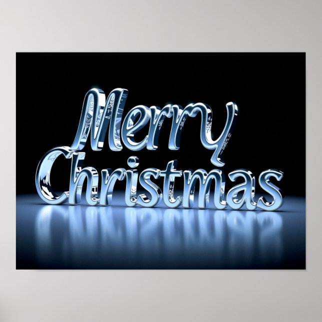 Merry Christmas Luxury Typography Poster Paper H45 (Front)