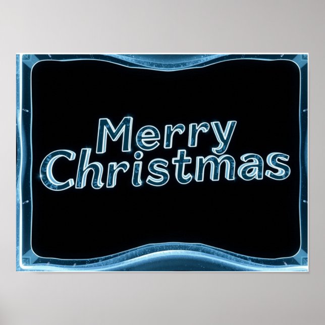 Merry Christmas Luxury Typography Poster Paper H47 (Front)