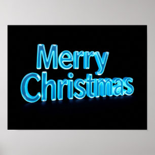Merry Christmas Luxury Typography Poster Paper H50