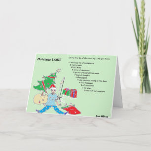Merry Christmas Lyme Disease Humour Holiday Card
