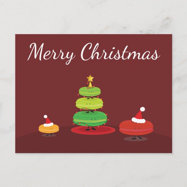 Merry Christmas Macarons | Postcard (Front)