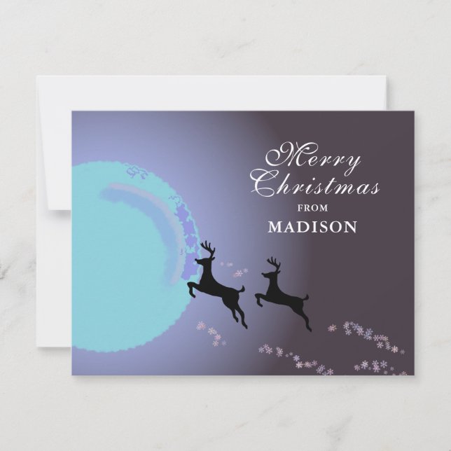 Merry Christmas Magical Reindeer Script Name (Front)