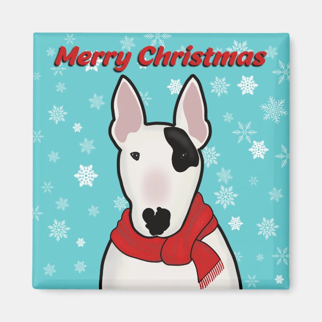 Merry Christmas magnet with Rex the TV Terrier (Front)