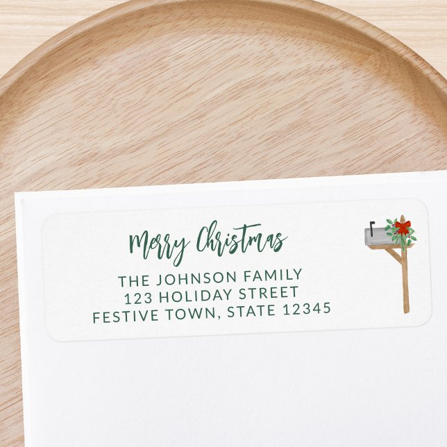 Merry Christmas Mailbox Return Address (Creator Uploaded)