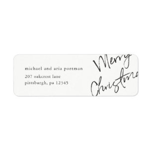 Merry Christmas Mailing Label