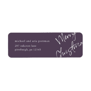 Merry Christmas Mailing Label